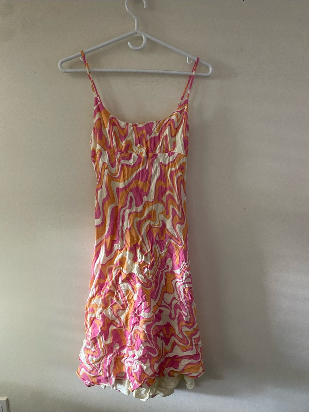 Summer Swirl Pink and Orange Slip Dress